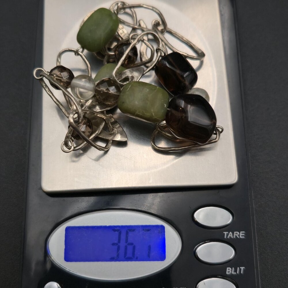 18 Inch Sterling Silver Retired Silpada Various Stones Necklace B947 - Picture 8 of 8